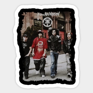 Cracked Vintage Bill Kaulitz Sticker